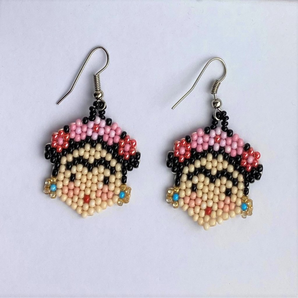 Hand-Made Frida Kahlo Small Earrings